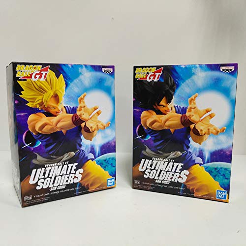 Qwead 2 Uds Dragon Ball GT Son Goku Kamehameha PVC Figuras De Acción De Juguete Dragon Ball Z Goku Super Saiyan Anime Figuritas Juguetes 16Cm