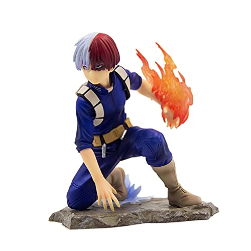 Qwhone Figuras de acción de Anime My Hero Academia Izuku Midoriya Bakugou Katsuki Todoroki Shouto Figura Estatuas Colección de Figuras Regalos de cumpleaños Juguetes de PVC,Todoroki shouto