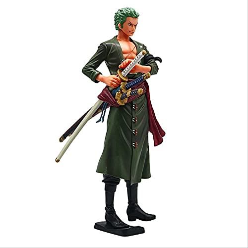 QWYU 30cm Ronoa Zoro Ghost Cut Luffy Sanji Modelo Una Pieza Grande Roronoa Zoro Tres Cuchillos Ver. Pvc Figuras De Acción