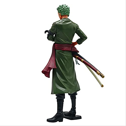 QWYU 30cm Ronoa Zoro Ghost Cut Luffy Sanji Modelo Una Pieza Grande Roronoa Zoro Tres Cuchillos Ver. Pvc Figuras De Acción