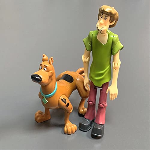 QWYU 7 unids/set Scooby misterio resolución de la tripulación figura de acción conjunto Shaggy Daphne Velma Scooby juguetes niños regalo