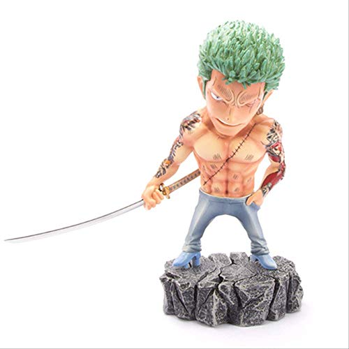 QWYU Anime Figura 19cm Gk Underworld Roronoa Zoro Con Cuchillo Sd Tatuaje Luffy Pvc Acción Figura Colección Modelo Juguetes Regalos Zoro Con Caja