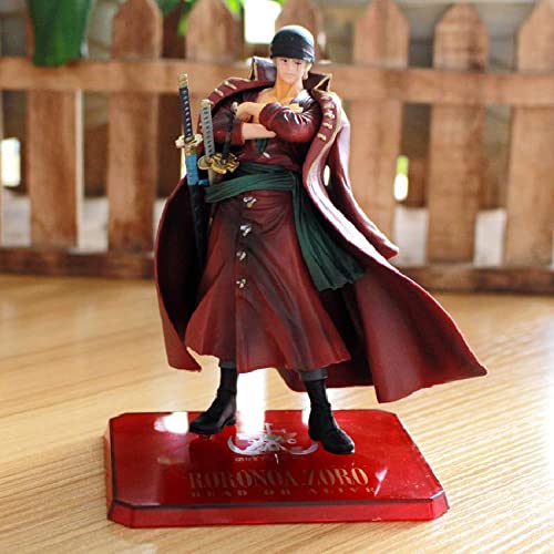 QWYU Figura de Anime de una pieza Ropa Roja Roronoa Zoro Estatua Modelo Película Z Roronoa Zoro Figura de Acción Modelo Juguetes Decoración