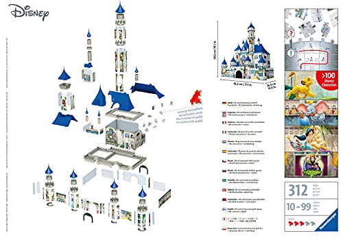 Ravensburger All Other Puzzles 3D Building Serie Maxi, Disney Fantasy Castle (12587)