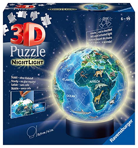 Ravensburger Erwachsenenpuzzle- Tierra en diseño, luz Nocturna. (Ravensburger Spieleverlag 11844) , color, modelo surtido