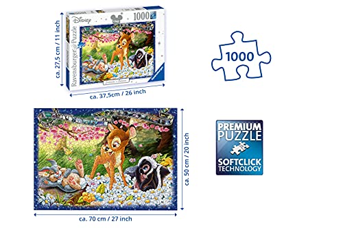 Ravensburger Puzzle 1000 Piezas, Bambi, Puzzle Disney, Rompecabezas Ravensburger de Alta Calidad, Edad Recomendada 12+