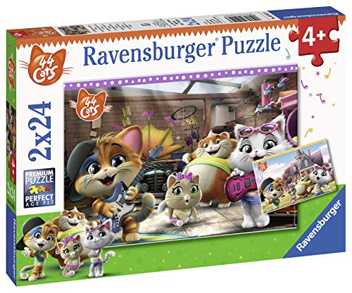 Ravensburger Puzzle - 44 Gatos Puzzle 2 X 24 Pz, Puzzle Para Niños