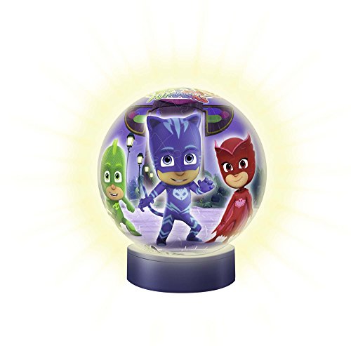 Ravensburger Puzzle Ball 3D Lámpara, PJ Masks (11771) , Modelos/colores Surtidos, 1 Unidad