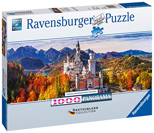 Ravensburger Puzzle, Puzzle 1000 Piezas, Castillo de Neuschwanstein, Colección Alemana, Puzzles para Adultos, Rompecabezas Ravensburger de Alta Calidad