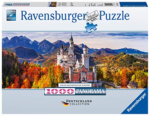 Ravensburger Puzzle, Puzzle 1000 Piezas, Castillo de Neuschwanstein, Colección Alemana, Puzzles para Adultos, Rompecabezas Ravensburger de Alta Calidad