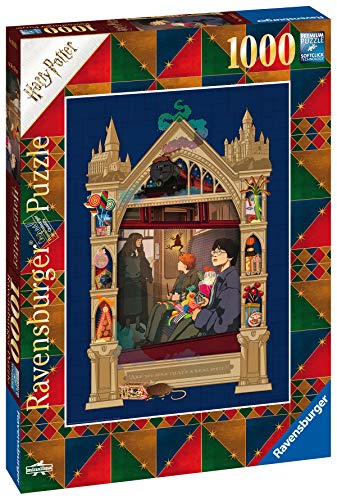 Ravensburger Puzzle, Puzzle 1000 Piezas, Harry Potter y el la Piedra Filosofal, Book Edition, Puzzle Harry Potter, Ilustraciones Minalima, Rompecabezas