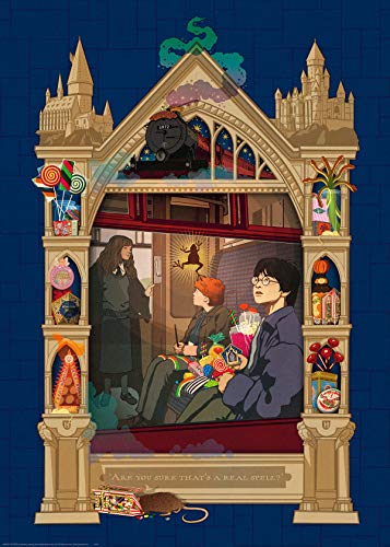 Ravensburger Puzzle, Puzzle 1000 Piezas, Harry Potter y el la Piedra Filosofal, Book Edition, Puzzle Harry Potter, Ilustraciones Minalima, Rompecabezas