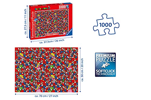 Ravensburger Puzzle, Puzzles 1000 Piezas, Challenge Super Mario, Colección Challenge, Impossible Rompecabezas Ravensburger, Jigsaw Puzzle