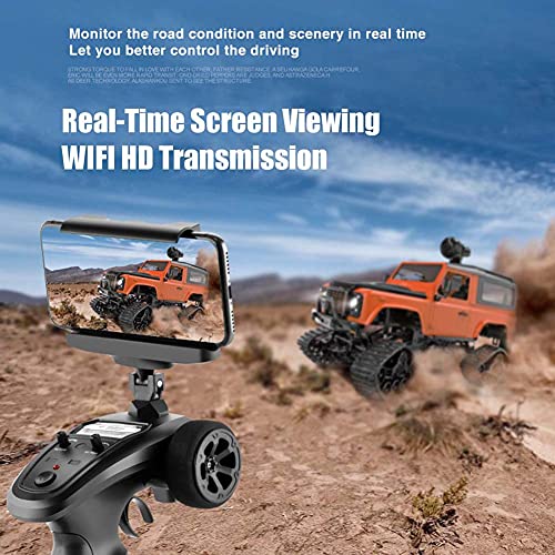 RC Crawler Escala 1/16, Camión Militar de Control Remoto Todoterreno FPV WiFi 4WD Juguetes de Teledirigido Coche para niños, vehículo eléctrico para Interior al Aire Libre