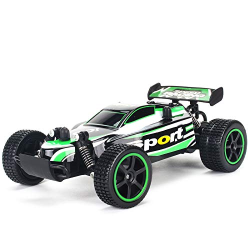 RCCBOOST 1:20 Coche de Control Remoto, 2WD Coche Teledirigido Coche de Carreras RC de Alta Velocidad 20km/h | 800mah Batería Recargable | 360° Rotación para Adultos Niños de 6 a 12 años (Verde)