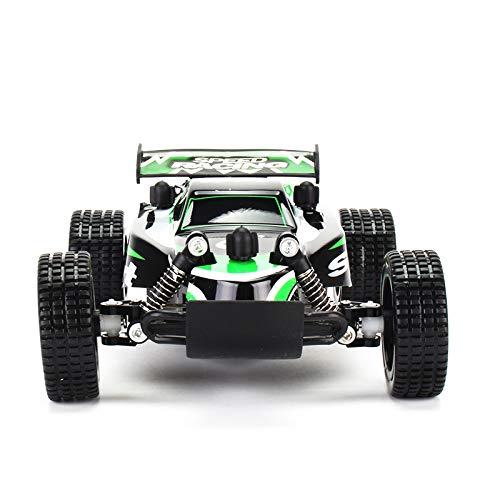 RCCBOOST 1:20 Coche de Control Remoto, 2WD Coche Teledirigido Coche de Carreras RC de Alta Velocidad 20km/h | 800mah Batería Recargable | 360° Rotación para Adultos Niños de 6 a 12 años (Verde)