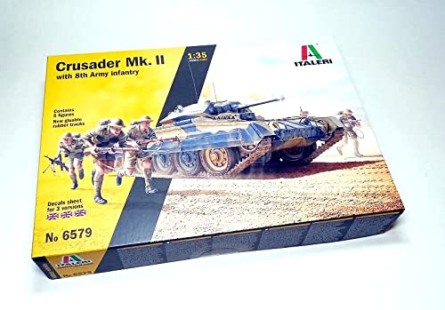 rcecho ITALERI Military Model 1/35 Crusader MK.II with 8th Army Infantry 6579 T6579