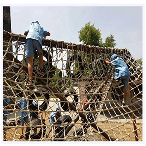 Red de Cuerda de cáñamo para Escalada para niños Red De Cuerda De Cáñamo,Red De Seguridad for Niños Escaleras Anti-caída Red Balcón Partición Barrera De Ventana Litera Protección Red(Size:1x2m(3x7ft))