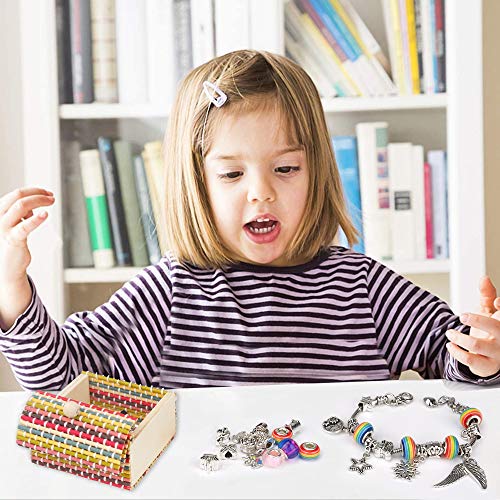 Regalos para niñas de 7 8 9 10 11 años, kit de fabricación de pulseras y joyas para niñas de 7 8 9 10 años, regalos de cumpleaños, manualidades de unicornio, regalos para niñas de 6 a 12 años