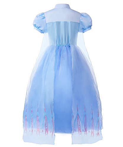 ReliBeauty Disfraz Frozen 2 Disfraces niña Cosplay Carnaval con Accesorios 3-4 años