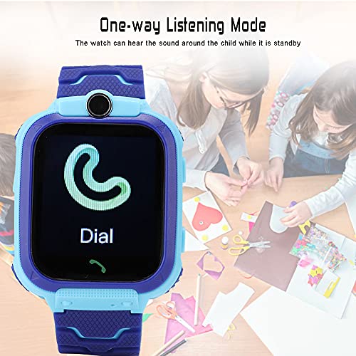 Reloj De Pulsera Digital, 400 MAh Batería 2.5D Holográfico Diseño Integrado Pantalla Táctil Impermeable Smartwatch HD Protección Ocular Para Niños De 3 A 12 Años De Edad Para Regalo De(azul)