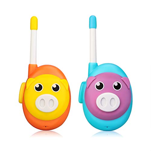 Retevis RB616 Walkie Talkies para Niños, Estilo de Dibujos Animados, Juguetes Fáciles de Usar para Niñas y Niño Pequeños, Regalo para Fiestas en Interiores y Exteriores de 3 a 12 Años (1 Par)