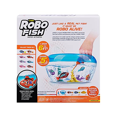 Robo Fish- Super Acuario Juguetes incluye dos peces, Color Blanco (ZU7162)