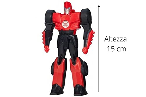 Robot Action Figure juguete sideswipe transformers de 15 cm – Figuras pequeñas Super Robot Wars en blíster individual – Juegos personajes Transformers "Combiner Force" rojo – B1787