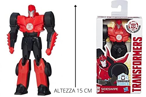 Robot Action Figure juguete sideswipe transformers de 15 cm – Figuras pequeñas Super Robot Wars en blíster individual – Juegos personajes Transformers "Combiner Force" rojo – B1787