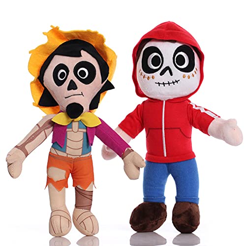 rodjl 2 Uds Película De Dibujos Animados Coco De Peluche De Juguete Miguel Hector Dante Perro Muerte Pepita Juguetes De Peluche De Peluche Suave Muñeca De Juguete para Niños Regalos para Niños