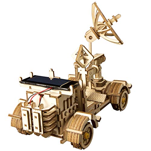 ROKR Solar Powered Toy Car-3D Puzzle de Madera Kits de Modelo - Juguetes Educativos con Energia Solar-Kit de construcción de Modelo mecánico para Adolescentes y Adultos (Curiosity Rover)