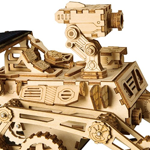 ROKR Solar Powered Toy Car-3D Puzzle de Madera Kits de Modelo - Juguetes Educativos con Energia Solar-Kit de construcción de Modelo mecánico para Adolescentes y Adultos (Curiosity Rover)