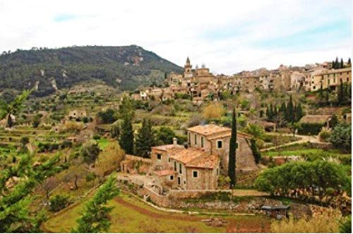 Rompecabezas para Adultos Una Vista De Valldemossa Mallorca Baleares España Puzzle 1000 Piezas DIY para Regalo De Juguete Adulto para Niños