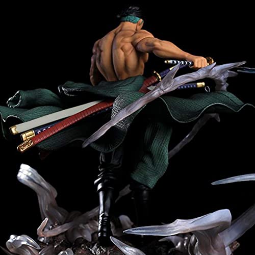 Roronoa Zoro gk Anime - Estatuas de doble cabeza intercambiables, tres sudaderas, Roronoa, Zoro, decoración, regalo, accesorios de escritorio, caracteres, decoración