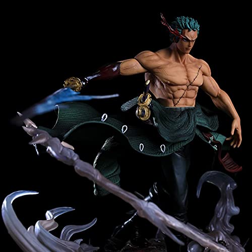 Roronoa Zoro gk Anime - Estatuas de doble cabeza intercambiables, tres sudaderas, Roronoa, Zoro, decoración, regalo, accesorios de escritorio, caracteres, decoración