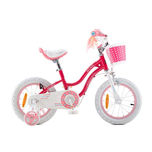 RoyalBaby Bicicleta de Niño niña Stargirl Ruedas auxiliares Bicicletas Infantiles Bicicleta para niños 16 Pulgadas Pink