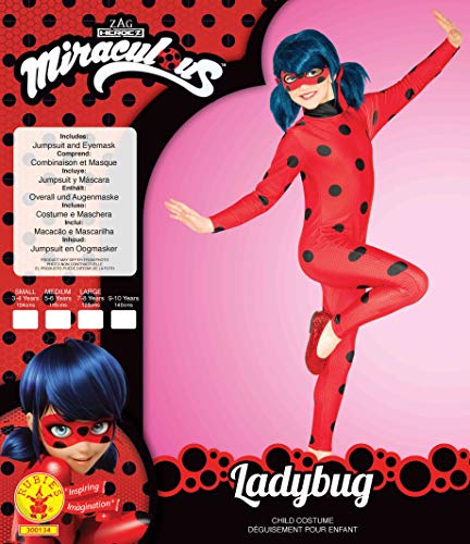 Rubies 300134 5-6 Miraculous Ladybug - Disfraz de mariquita para niña, multicolor