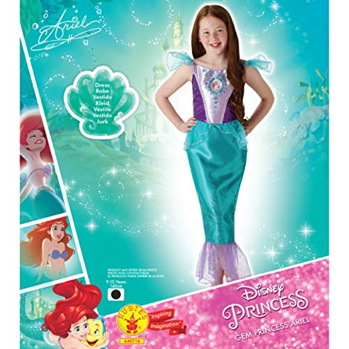 Rubies 640716M Disfraz oficial de princesa Ariel de Disney, para niñas, tamaño mediano de 5 a 6 años, altura de 116 cm