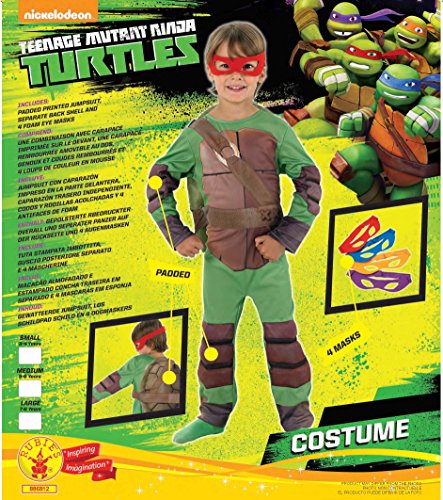 Rubie's - Disfraz de las Tortugas Ninja para niño, talla S (3-4 años)