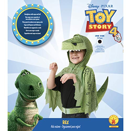 Rubie's - Disfraz oficial de Disney Toy Story 4, Rex Dinosaurio, talla única para niños de 3 a 6 años , color/modelo surtido