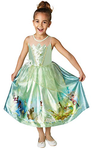 Rubies Disfraz oficial de princesa Tiana de Disney para niñas, talla mediana de 5 a 6 años