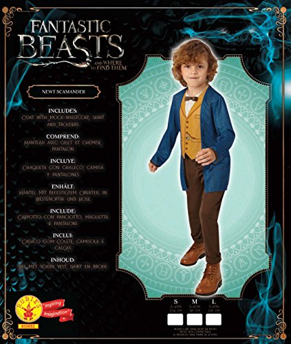 Rubies 's oficial fantástico bestias Warner Bros Newt Scamander Classic Childs Disfraz Pequeño Tamaño