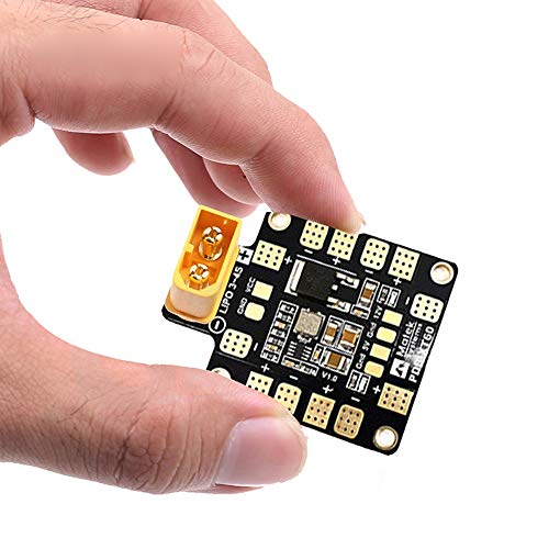 RUIZHI Tarjeta de distribución de energía FPV Drone PDB-XT60 CON/BEC 5V y 12V para FPV Racing Quadcopter