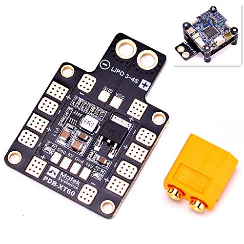 RUIZHI Tarjeta de distribución de energía FPV Drone PDB-XT60 CON/BEC 5V y 12V para FPV Racing Quadcopter