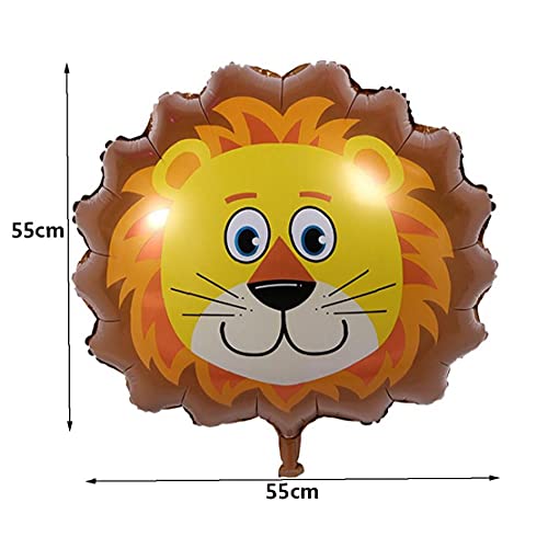 Ruluti 1pcs Jungle Animal Monkey Zebra Giraffe Cow Air Helium Balloon Kids Birthday Party Decor Zoo Theme Supplies