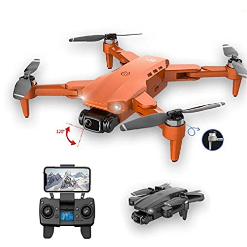 Runfon Mini Drone Drone Foldable Quadcopter 4K Cámara HD GPS RC Drone con 1 batería Naranja