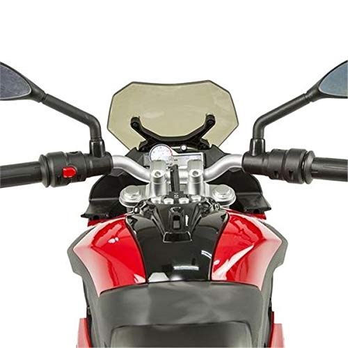 RunRunToys Moto BMW Eléctrica 12V Recomendada a Partir +3 Años con Luces y Entrada para Música, Color Rojo (Herrajes Multimec 4019)