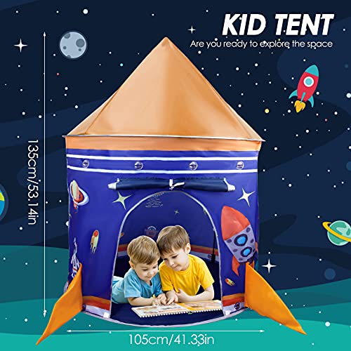 S SMAUTOP Tienda De Campaña Rocket Ship para Niños, Juguetes De Nave Espacial para Niños, Astronauta para La Casa De Los Niños, Casa De Juegos para Juegos De Diversión En El Interior Y Al Aire Libre