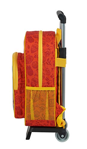 Safta 612083020 Mochila Infantil de Bob Esponja con Carro, Naranja/Amarillo, Único