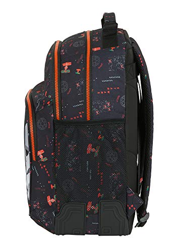 Safta Mochila Escolar de Star Wars The Dark Side, 320x150x420mm, negro/naranja